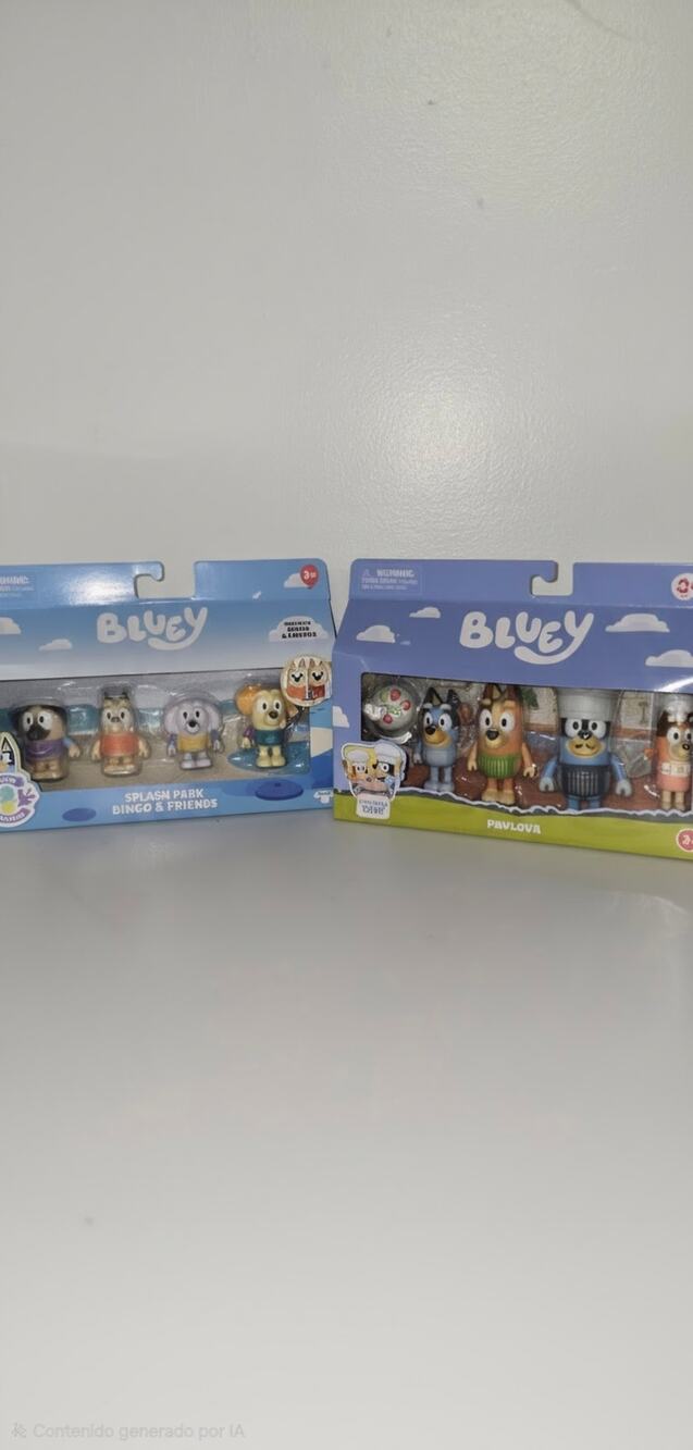 Bluey 4-Pack Figure Sets Bundle - Splash Park Bingo & Friends + Pavlova 2 Packs